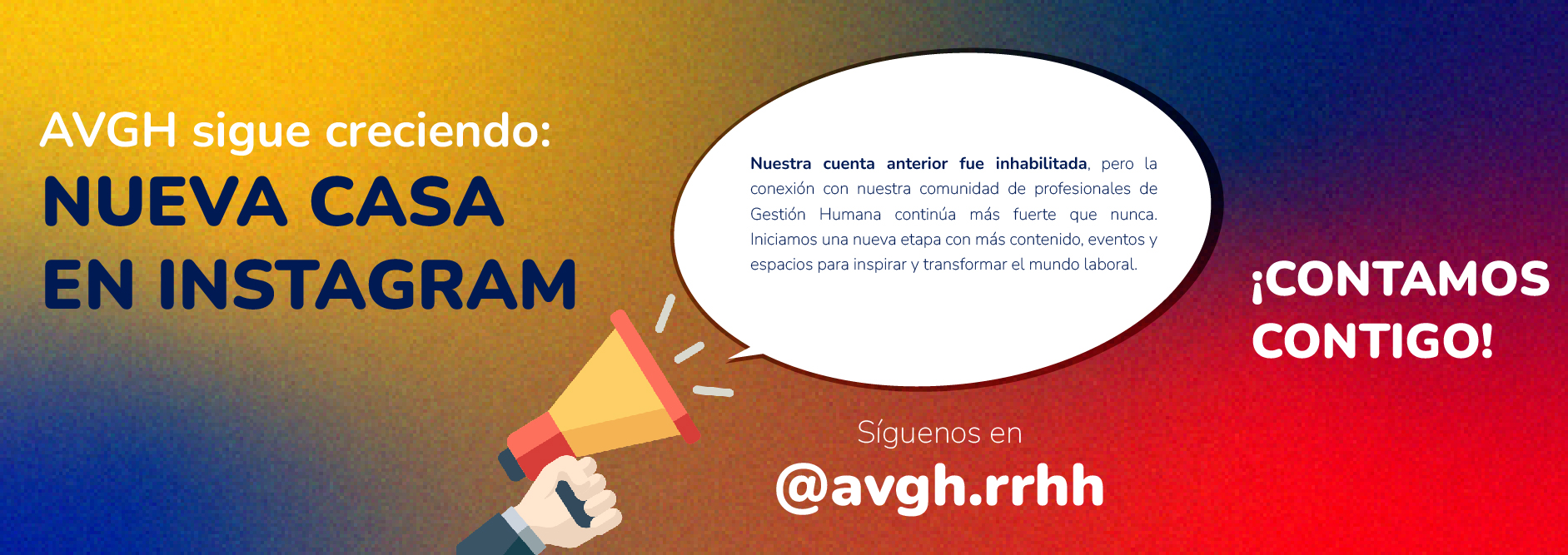 Nueva Cuenta Instagram @avgh.rrhh
